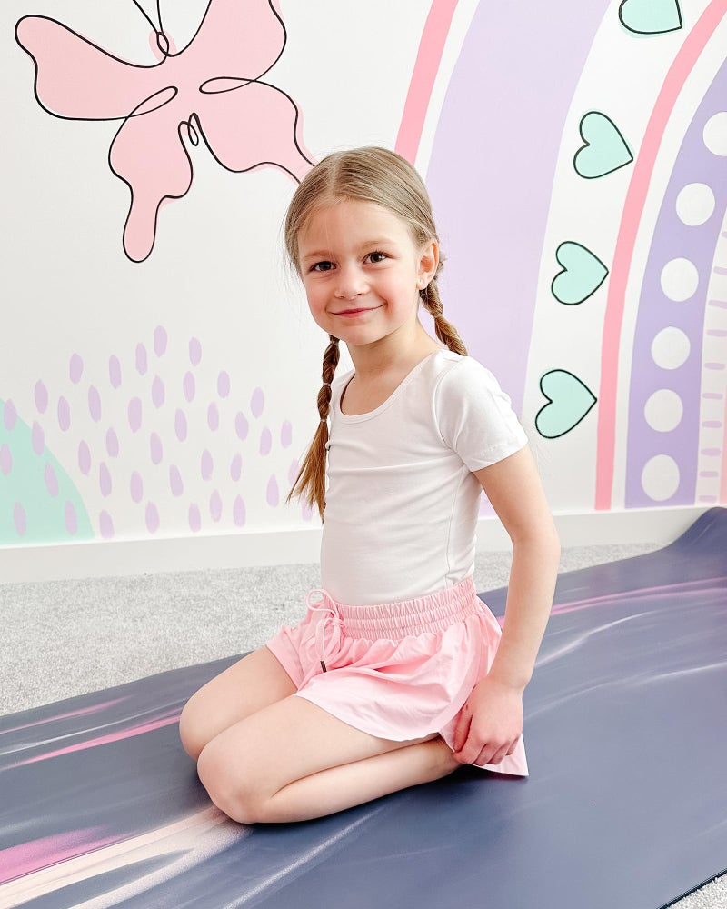 Stelle Leotard for Girls Ballet Dance Leotard Gymnastics Outfits with Bow Back (Toddler/Little/Big Kids) (White, 9-10 Years) - Image 2